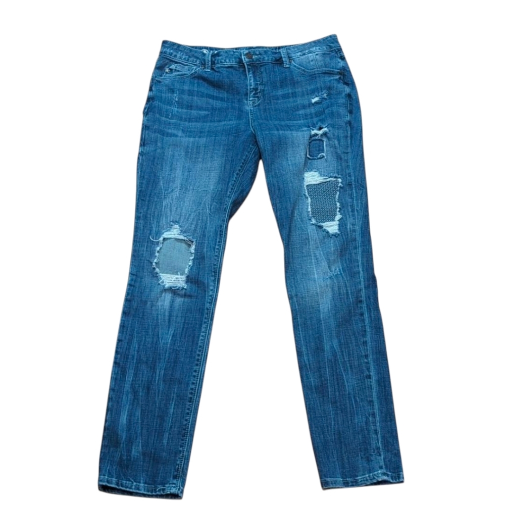 Laurie Felt Classic Underpatch Weekender Jeans *Missing One Underpatch Size 8